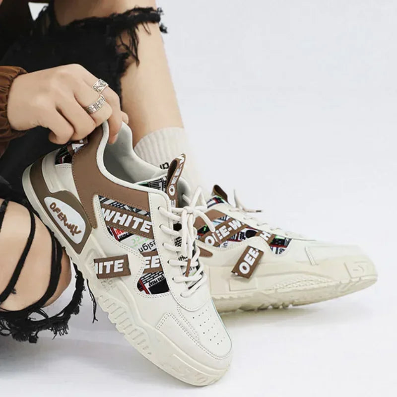 High quality Men's Shoes Breathable Men Walking Sneakers Shoe Leather Outdoor Running Shoes Lace-up Men Casual Shoes New Zapatos