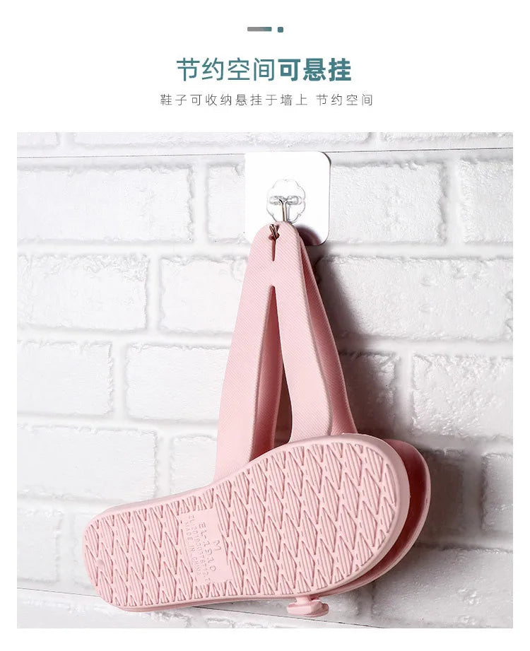 Travel portable slippers, travel non-slip lightweight soft sole folding slippers for men and women