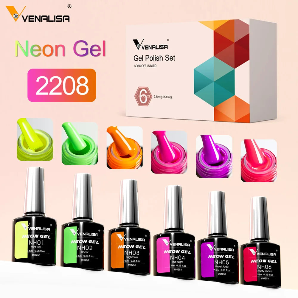 Venalisa Color Nail Gel Polish Kit  Jelly Pink Semi-transparent HEMA FREE Self Leveling Nude Natural Pink Nail Manicure Set
