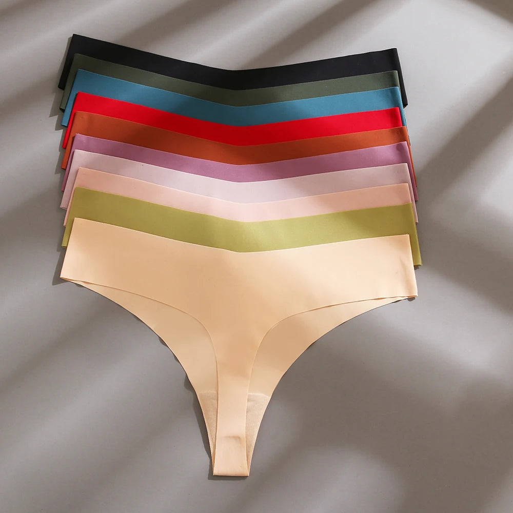 7 Pieces Sexy Lingerie Women's Seamless Panties Silk Female Underwear for Women Elasticity Thongs Secret G-String Fashion Tangas