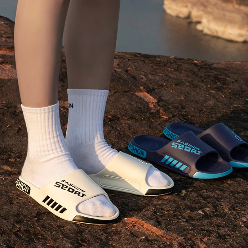 Fashion Men's Summer Slippers Anti-slip EVA Soft Sole Slipper Outdoor Beach Flip Flops for Men Household Comfortable Shoes