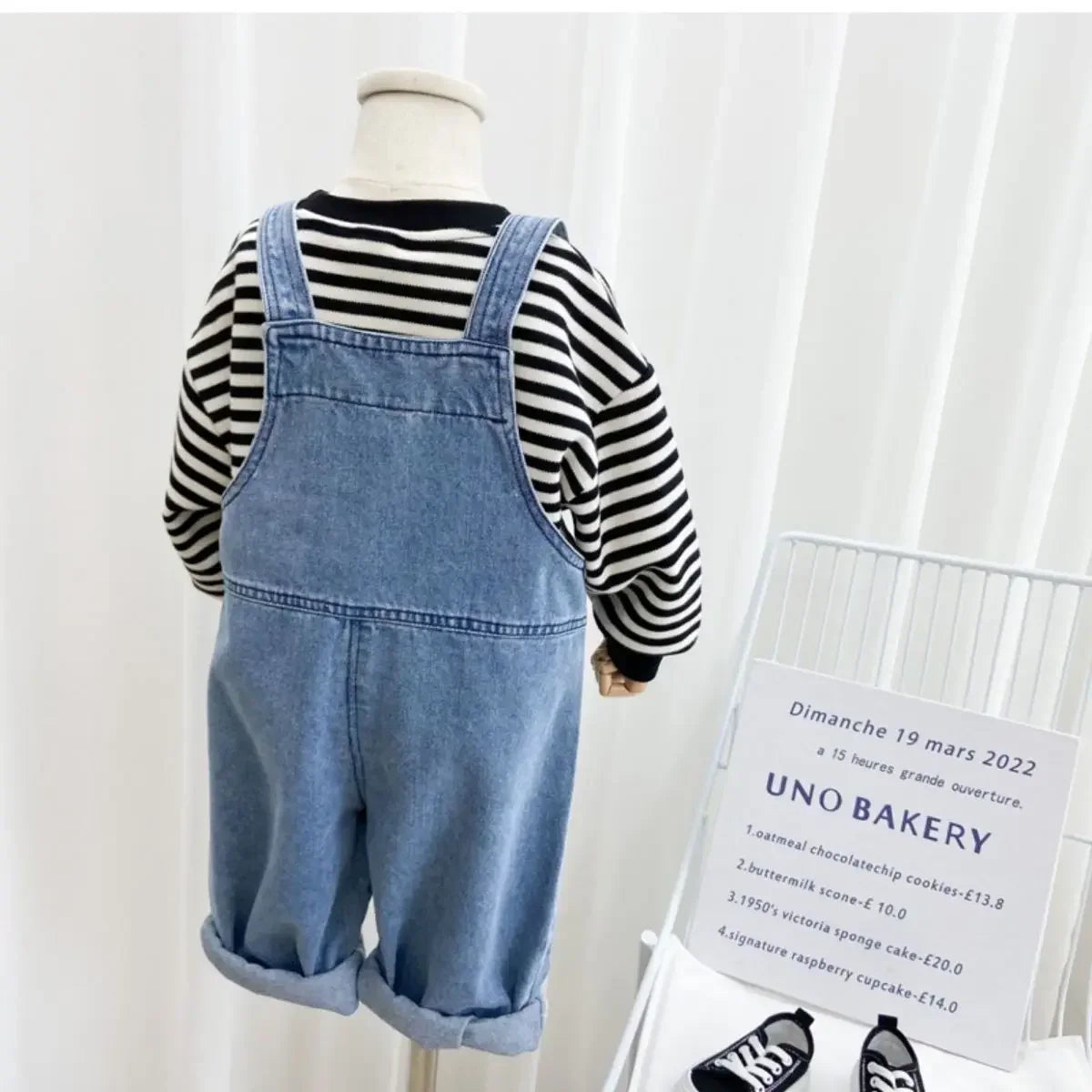 Spring 1-8T Kids Boy Denim Overalls Cotton Big Pocket Baby Boys Strappy Pant Solid Children Toddler Boys Jeans Suspender Outfits
