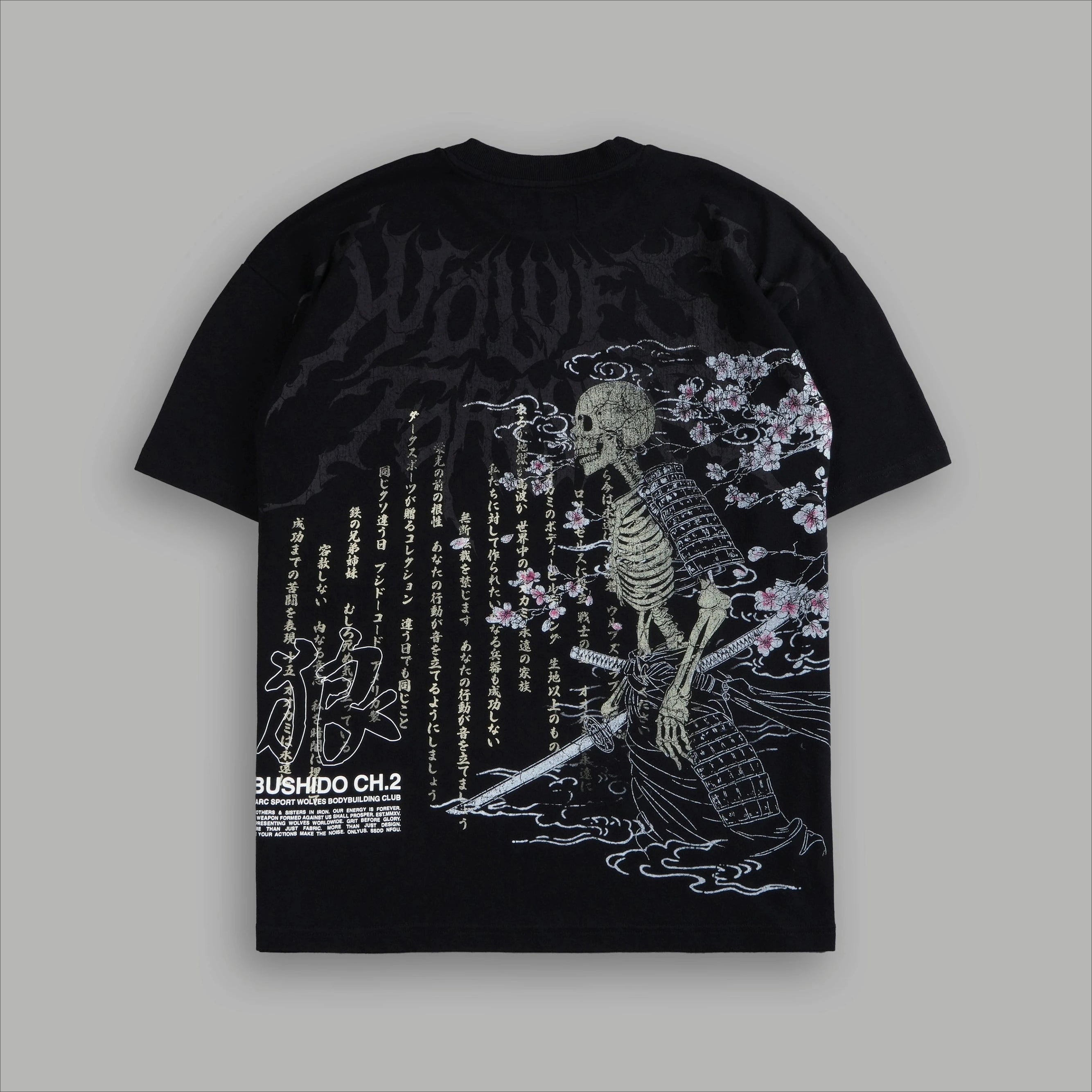 Harajuku Gothic Samurai T-shirt Streetwear Suitable for Both Men and Women Fashionable T-shirt Kavai Dark T-shirt Y2K