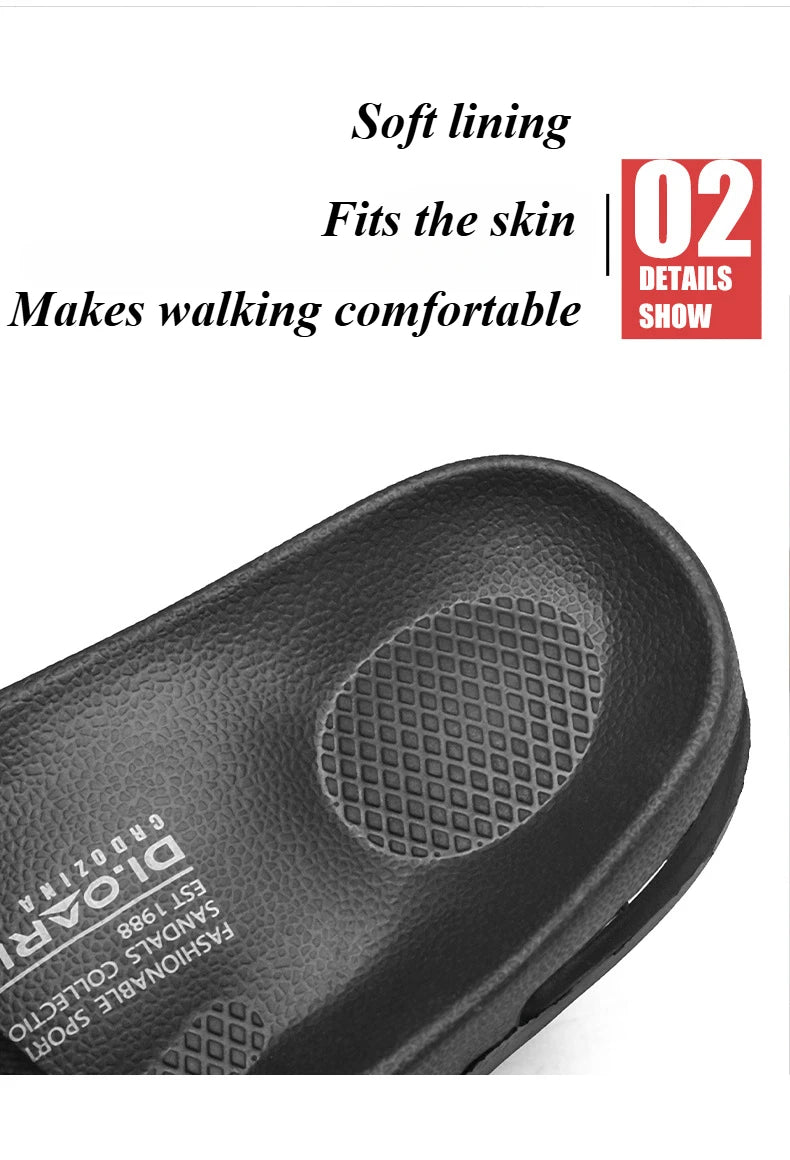 Summer Men's Mesh Surface Slippers EVA Platform Open Toe Slip on Sandals Home Non-slip Slides Outdoor Beach Sandal Shoes for Men