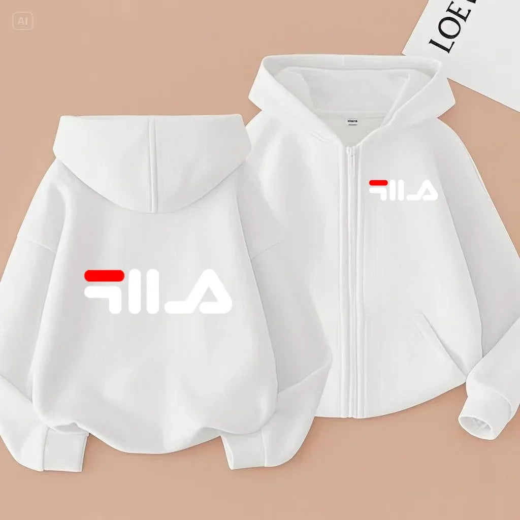 Children's Cardigan Hoodie Zipper Style Sweatshirt Boys Girls3-12Yrs Brand Sports Top Casual Fashion Charming Loose Coat Clothes