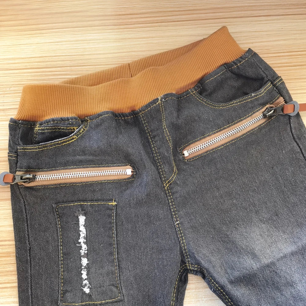 IENENS Kids Boys Jeans Classic Cowboy Pants Children Denim Clothing Bottoms Baby Boy Casual Trousers 4 5 6 7 8 9 10 11 Years