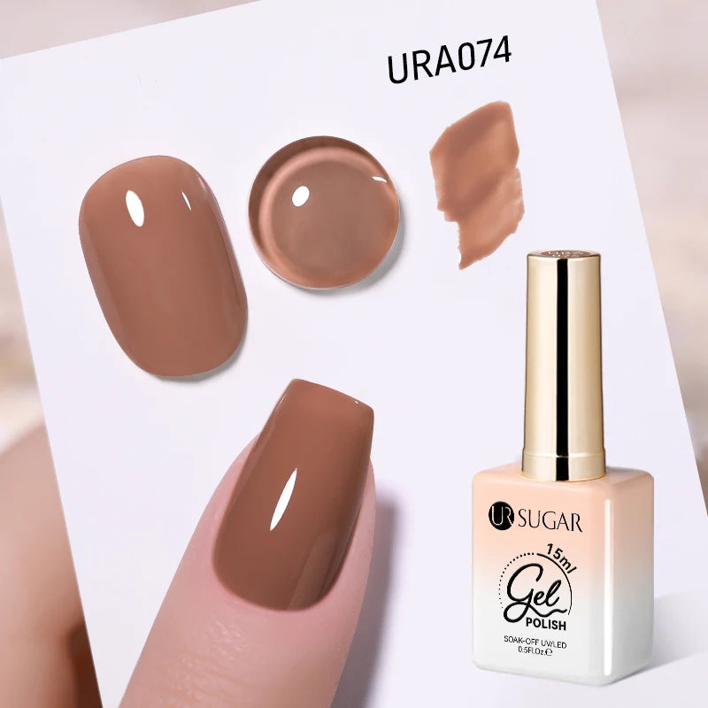 UR SUGAR 15ml Glitter Reflective Black Nail Gel Polish Flash Effect Shiny Soak Off UV Gel Manicure Colorful NeonNail Art Varnish