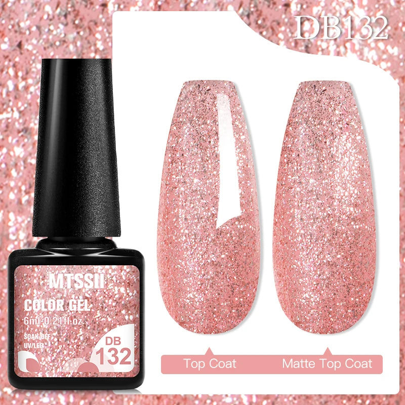 Mtssii 6ML Chocolate Color Gel Nail Polish Brown Semi Permanent UV Gel Autumn Winter Popular Soak Off Nail Art Gel Varnishes