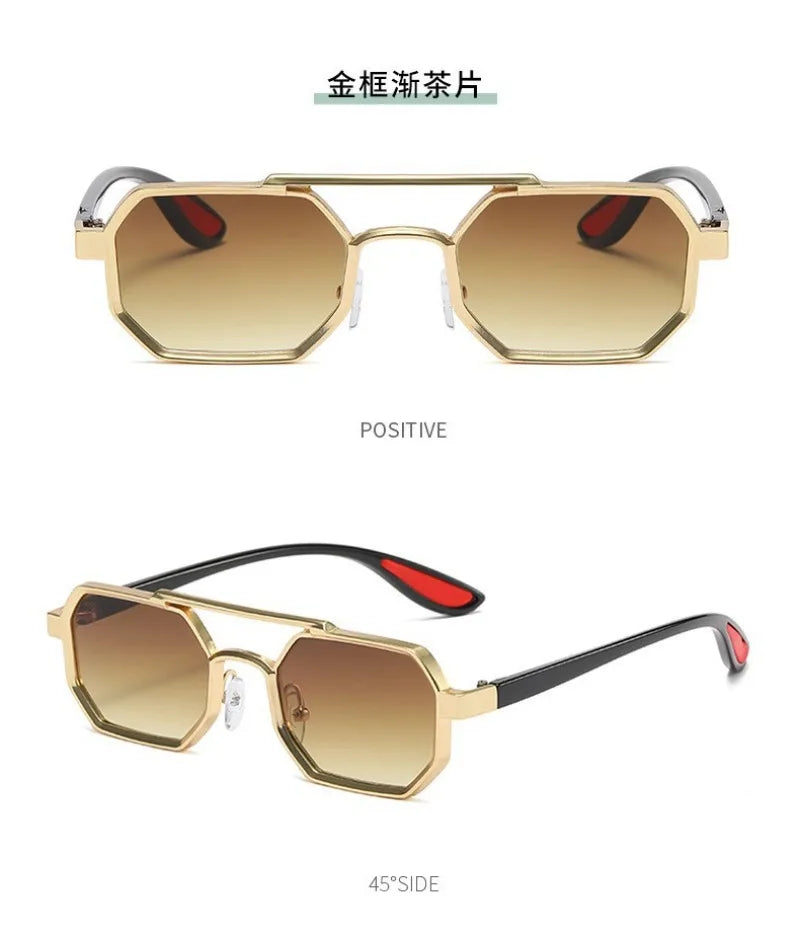 Vintage Square Sunglasses for Men Steampunk Sunglasses Retro Women Punk Style Fashion Glasses Retro Shades Gafas De Sol Очки