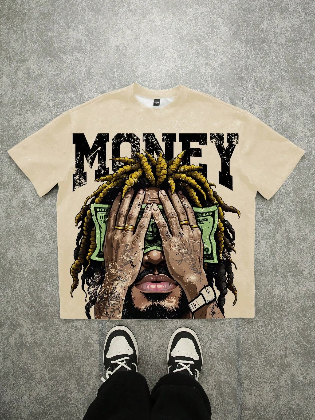 The new men's T-shirt for the summer of 2025 features a casual fashionable soft and breathable 3D letter pattern print