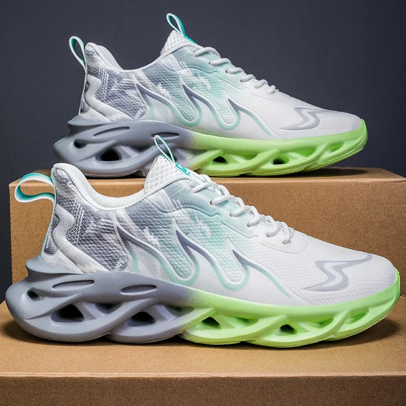 Running Shoes men Mesh Breathable Flat Cushioning Soft Comfortable Sneakers Outdoor Gym Trendy Casual Jogging Shoes for Men