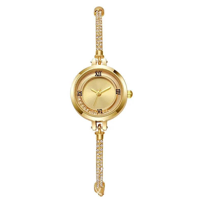 Fashion Women's Wristwatch Gold Bracelet Small Dial Elegant Watch New Cute Women Steel Bracelet Watch Quartz Wristwatch