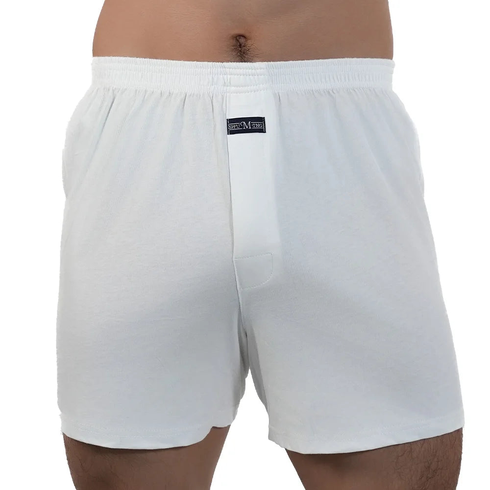 1PC Big Underpants Solid Pajama Bottoms At Home Plus Size Boxers Brief For Men High Waist Allo Pants Cotton Slacks Sleep Bottoms