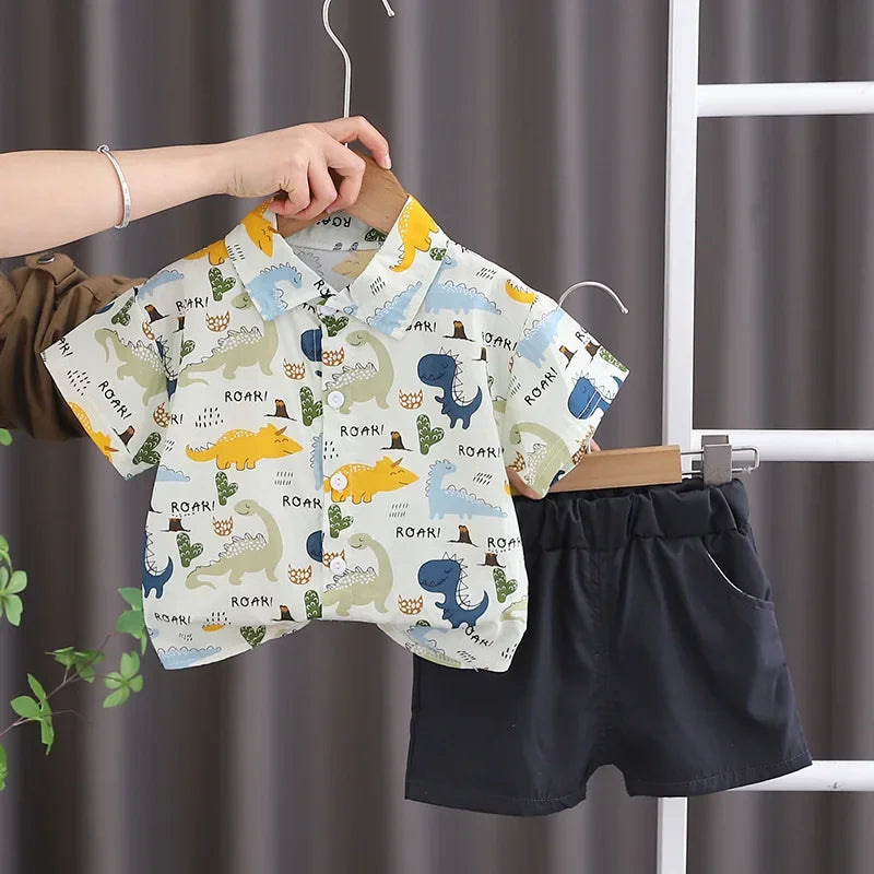 Children Clothing mother Kids Clothes Children's Sets Boys T-shirt Shorts Summer Cotton Short sleeve fashion Suit2PCS