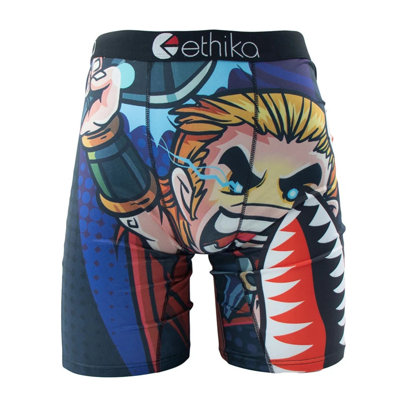ETHIKA 1Pcs Sexy Men Underwear Boxers Breathable Swimming Man Underpants Plus Size S-3XL Mens Trunks Men's Panties Boxer Briefs