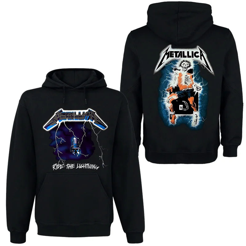 METALLICA Band Rock Dark Wind Hoodie Men's Street Hip Hop Top Comfortable Hooded Sweater Fall_Winter Personality Men's Clothing