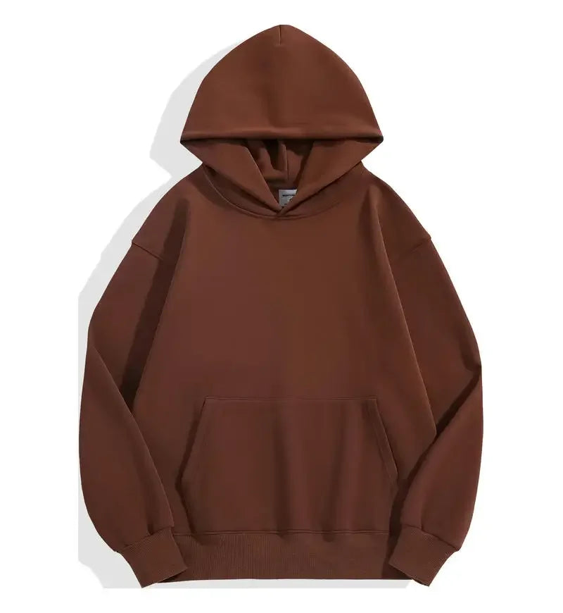 Men, Women Customize Your Brand Hooded Sweater, Autumn and Winter Casual Thick Cotton Men's Top Solid Color Hoodie