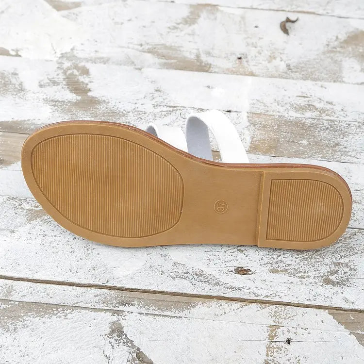 Women's Solid Color Slides, Lightweight Flat Slip On Walking Slides, Comfort Beach Slides
