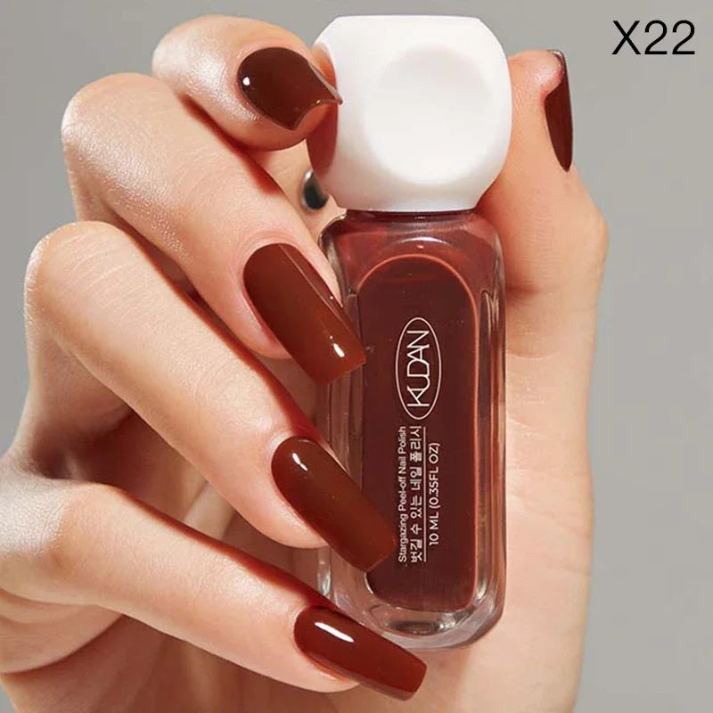 10ml Peel Off Water-Based Starry Nail Polish Fast Drying Long-Lasting Healthy And Brightening Effect No Need Lamp Cure