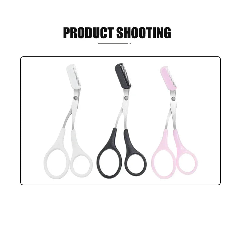 Eyebrow Trimmer Scissor Beauty Products for Women Eyebrow Scissors  with Comb Stainless Steel Makeup Tools Beauty Scissors