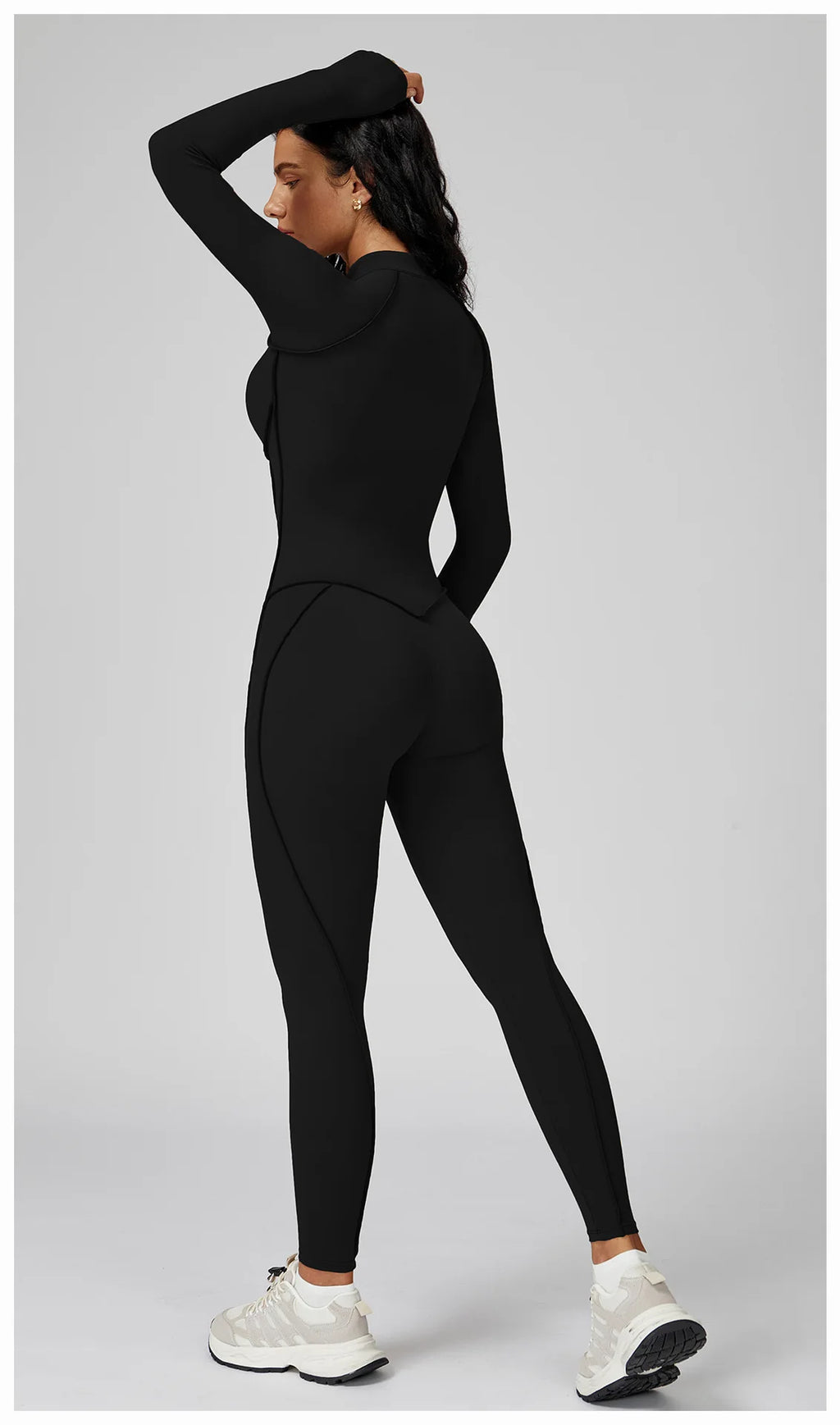 Yoga Bodysuit Long Sleeved Women's Tracksuits Gym Zipper Jumpsuits Sports Workout High-intensity Fitness One-piece Tights Suit