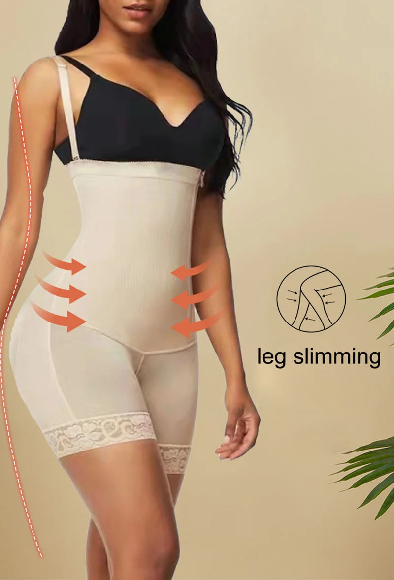 AfruliA High Compression Bodysuits Shapewear Fajas Colombianas Corrective Girdles Tummy Control Panties BBL Slimming Body Shaper