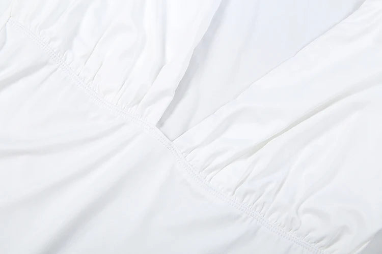 Nibber Sexy Low-Neck Maxi Dress Shoulder Pads Skinny Solid Long Sleeve Elasticity Prom Party Simple Classic Elegant Vestidos