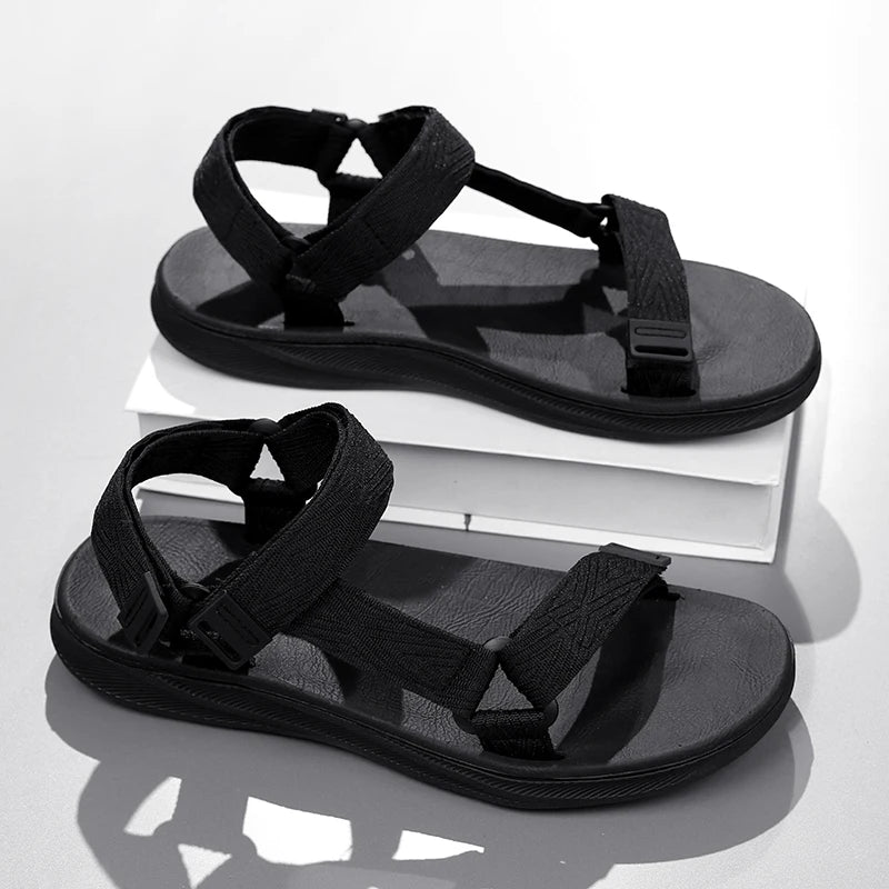 Summer Men's Sandals Outdoor Wadable Man Support Yoga Mat Gladiator Open Beach Slippers Antiskid Durable Flat Men Shoe Size40-45