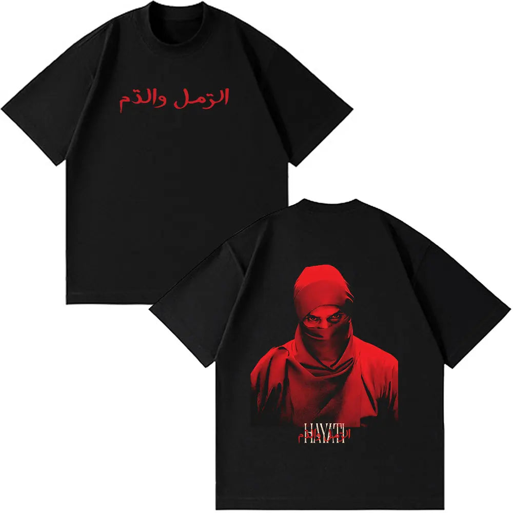 Rapper Niro OX7 Album T-shirt Men Women Clothes Hip Hop Fashion Pop Music T-shirts Male Casual Cotton Vintage T Shirt Streetwear