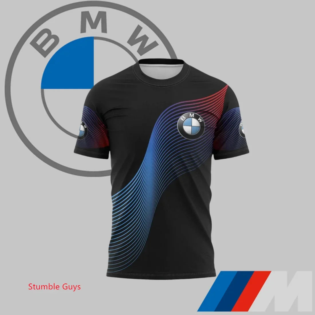 Summer Men's BMW T-Shirt Sports Motorcycle Racing Short Sleeve Fashion Casual M Power Car Brand Clothes