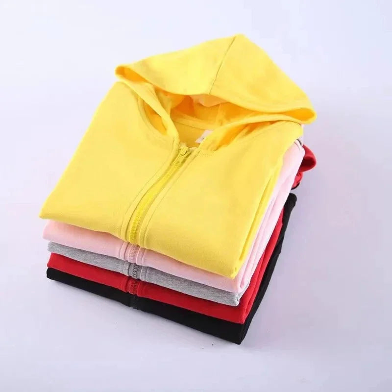 Children's Cardigan Hoodie Zipper Style Sweatshirt Boys Girls3-12Yrs Brand Sports Top Casual Fashion Charming Loose Coat Clothes