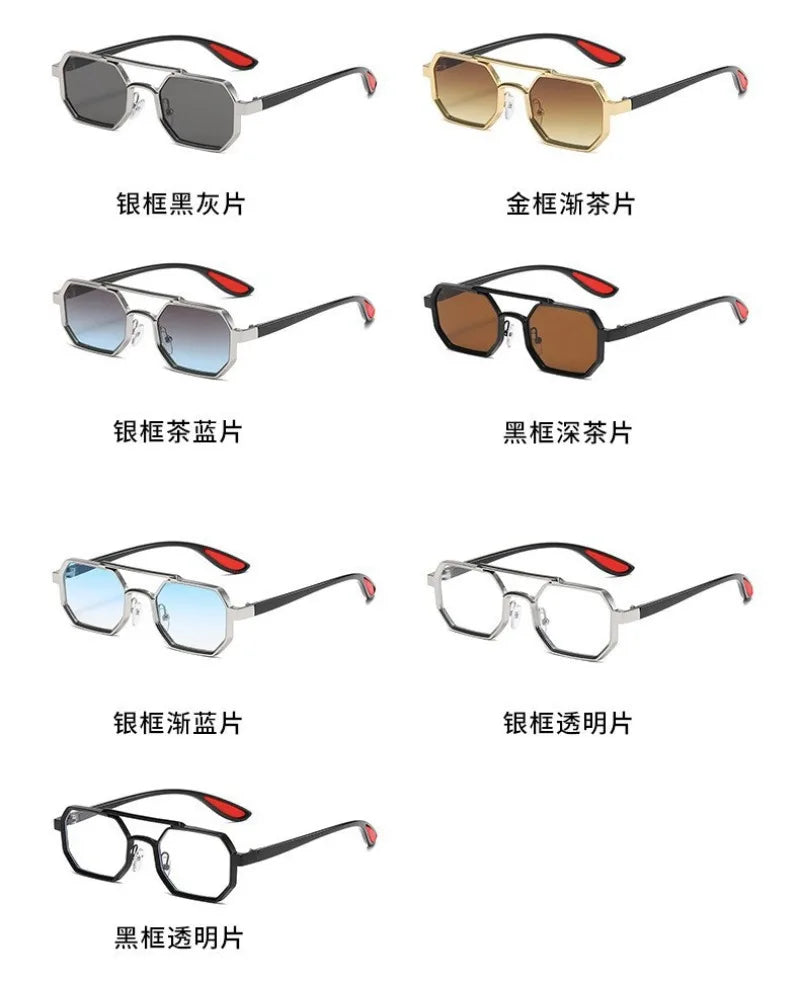 Vintage Square Sunglasses for Men Steampunk Sunglasses Retro Women Punk Style Fashion Glasses Retro Shades Gafas De Sol Очки