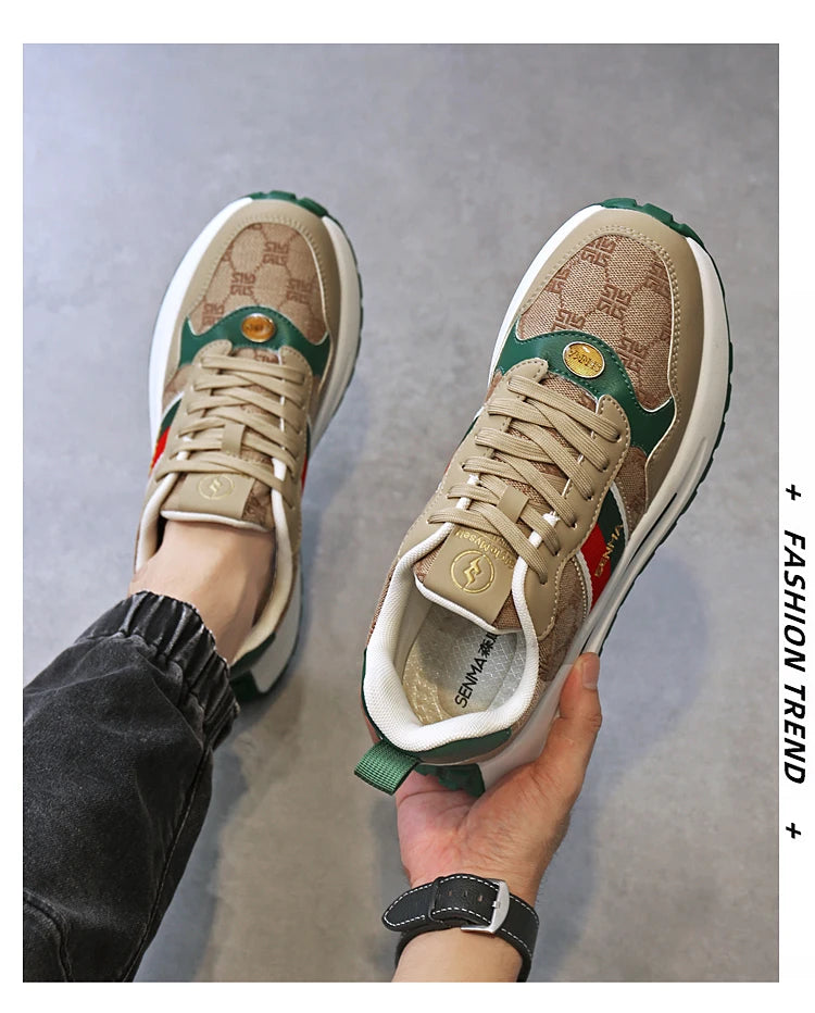 SENMA  Luxury Men's Shoes Men Casual Shoes Men's Skateboard Shoes Retro Platform Sneakers Unisex Women's Sports Shoes Sneakers