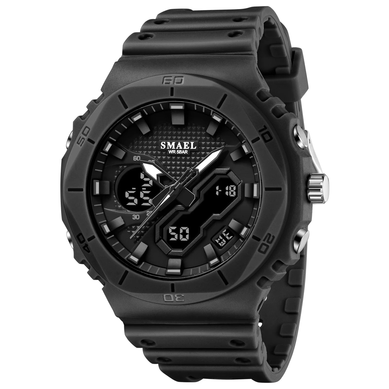 SMAEL Fashion Sport Watches for Unisex Top Brand Luxury Sports Chronograph Women Watch Waterproof Digital Quartz Wristwatch