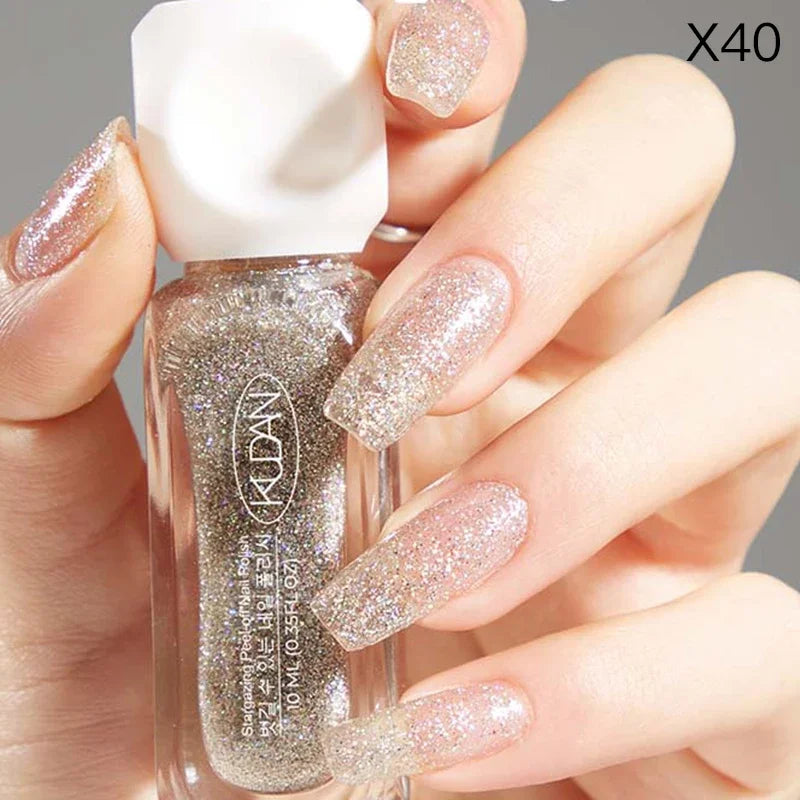 10ml Peel Off Water-Based Starry Nail Polish Fast Drying Long-Lasting Healthy And Brightening Effect No Need Lamp Cure