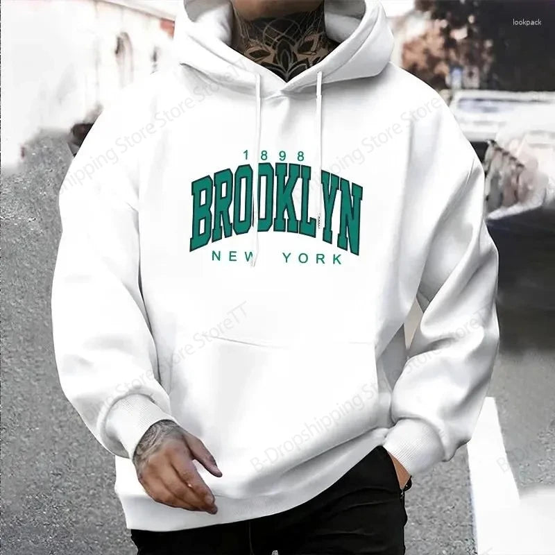 1898 Brooklyn New York Letter 3d Print Hoodie Men Women Fashion Harajuku Oversized Hoodies Sweatshirt Men Clothes Tracksuit Men