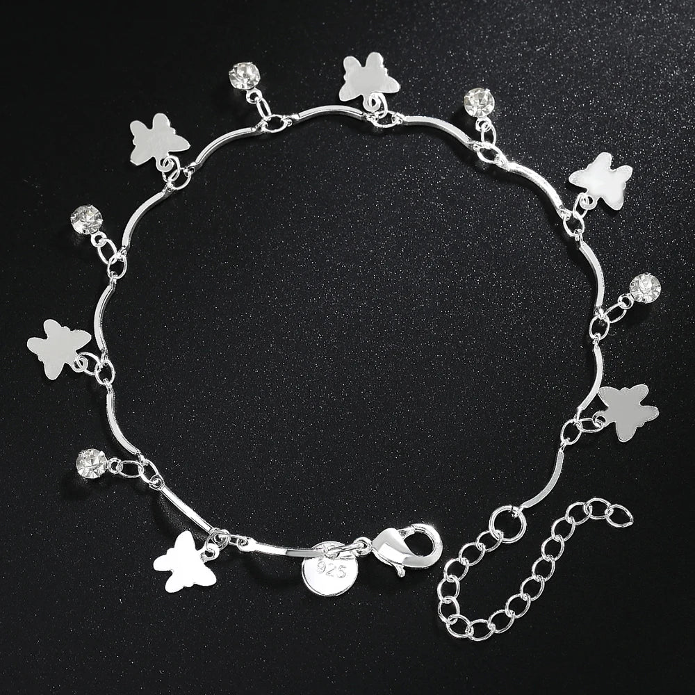 Fine 925 sterling silver Chain stars Bracelets for women Charms fashion designer party Wedding Jewelry Holiday gifts