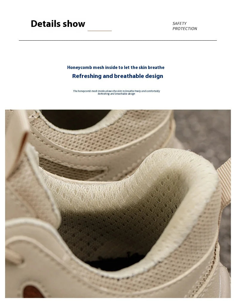 Lightweight Safety Shoes Men Women Work Shoes Steel Toe Cap Working Boots Sneakers Man Women Breathable Shoes Tactical Boots