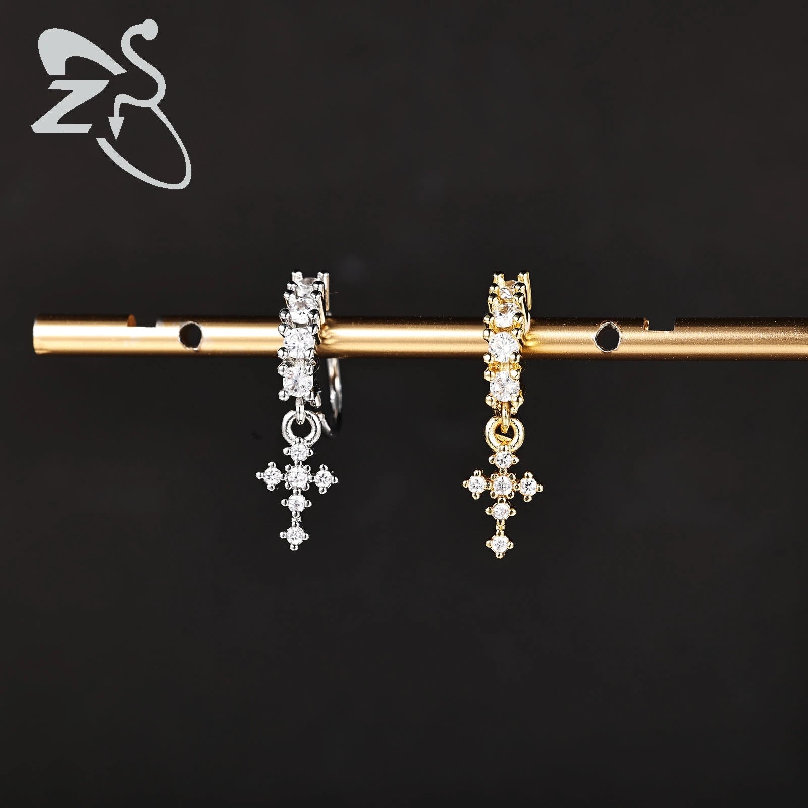 ZS 1PC Butterfly Leaf Moon Shape Nose Piercing Silver Color Septum Ring Stainless Steel Nose Clicker Cartilage Piercing 20G