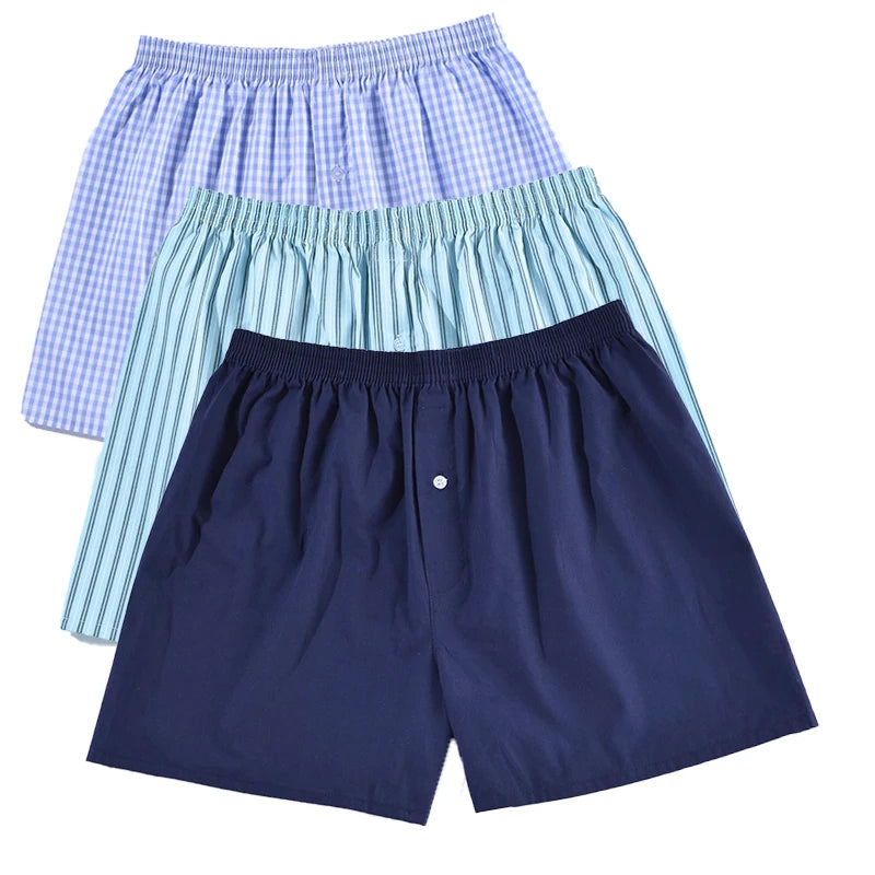 Cotton Men's Boxer Shorts, Summer Men's Comfort Shorts, Men's Breathable Underwear, Soft Shorts, Home Shorts, Special 3pcs Set