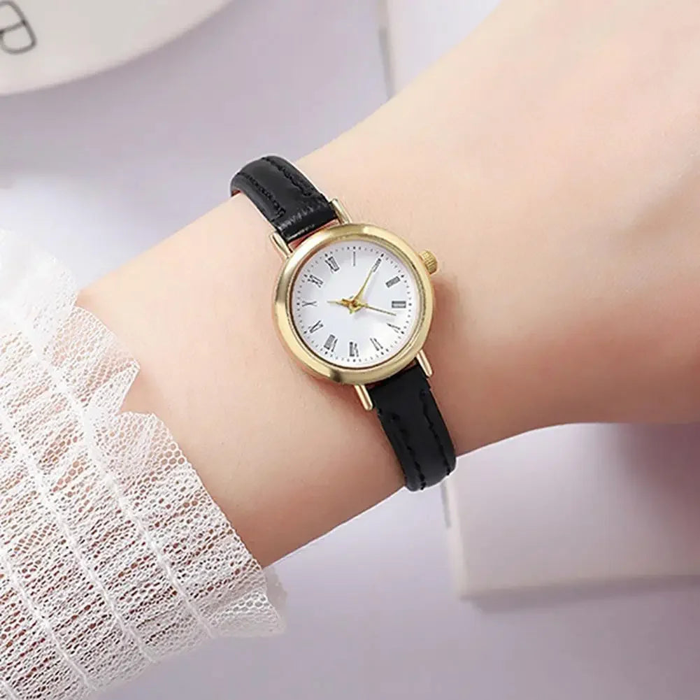 Lady Watch Accurate Thin Strap Delicate Vintage Ultra-small Dial Decoration Alloy Academy Style Quartz Watch Clothing Accessory