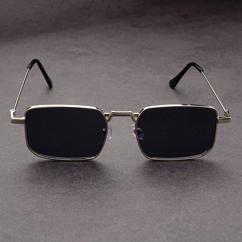 Fashion Rectangle Sunglasses Men Women Vintage Square Driving Sun Glasses Luxury Brand Metal Frame Eyewear Lentes De Sol Hombre