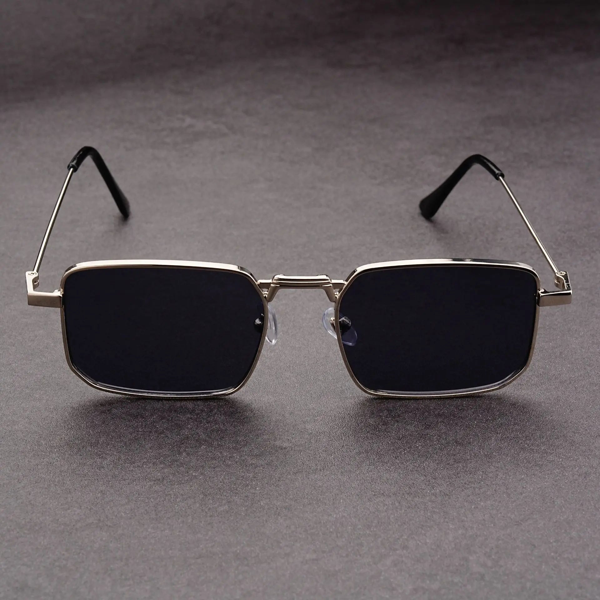 Fashion Rectangle Sunglasses Men Women Vintage Square Driving Sun Glasses Luxury Brand Metal Frame Eyewear Lentes De Sol Hombre