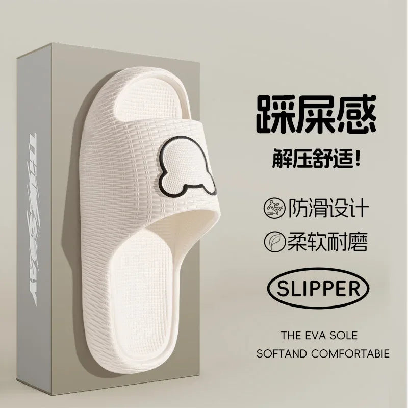 Home Cloud Slipper Men Cartoon Bear Sandal Flip Flop Beach House Shoe Platform Female Woman Slides Ladies Outdoor Rubber Sneaker