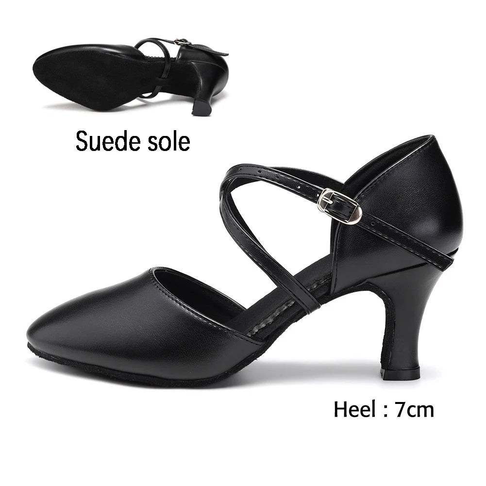 DKZSYIM Women Dance Shoes Latin Party Tango Jazz Elegant Dancing Shoes Lace-up Suede Sole Closed Toe Microfiber Leather 7 Colors