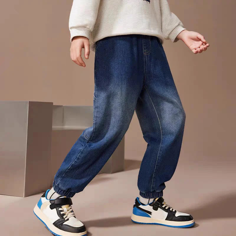 IENENS Jeans For Boys Clothes Kids Cowboy Sports Pants Children Denim Trousers Clothing Boy Bottoms Size 4 5 6 7 8 9 10 11 12