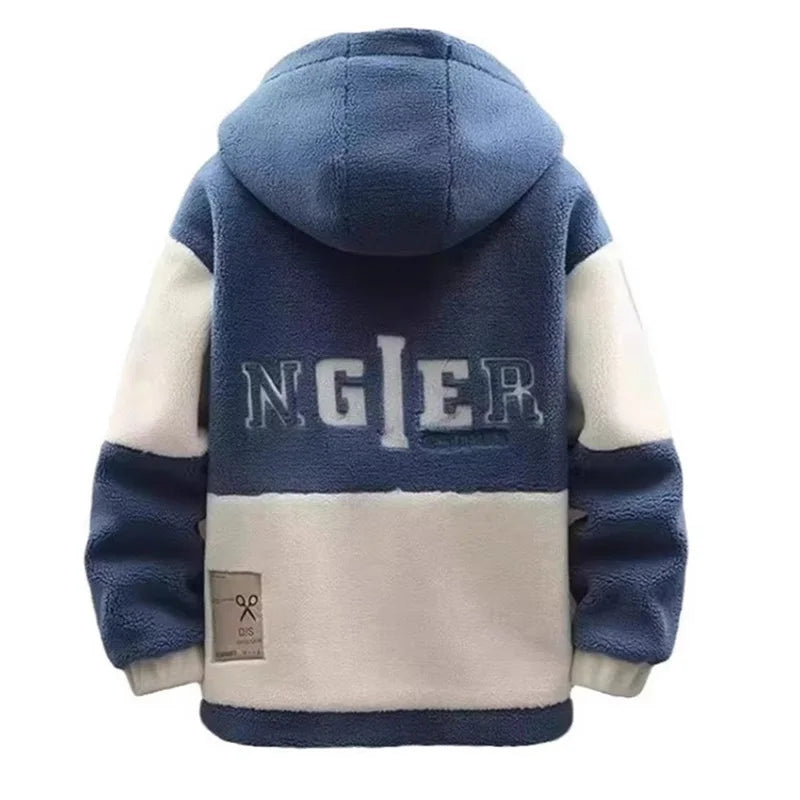 2025 Men's Lamb Wool Jacket Autumn Winter Loose Padded Thickened Jacket Plus Size 6XL 110kg Also Wearable Clothes Cardigan