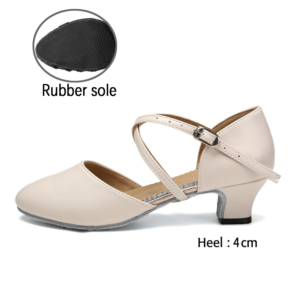DKZSYIM Women Dance Shoes Latin Party Tango Jazz Elegant Dancing Shoes Lace-up Suede Sole Closed Toe Microfiber Leather 7 Colors