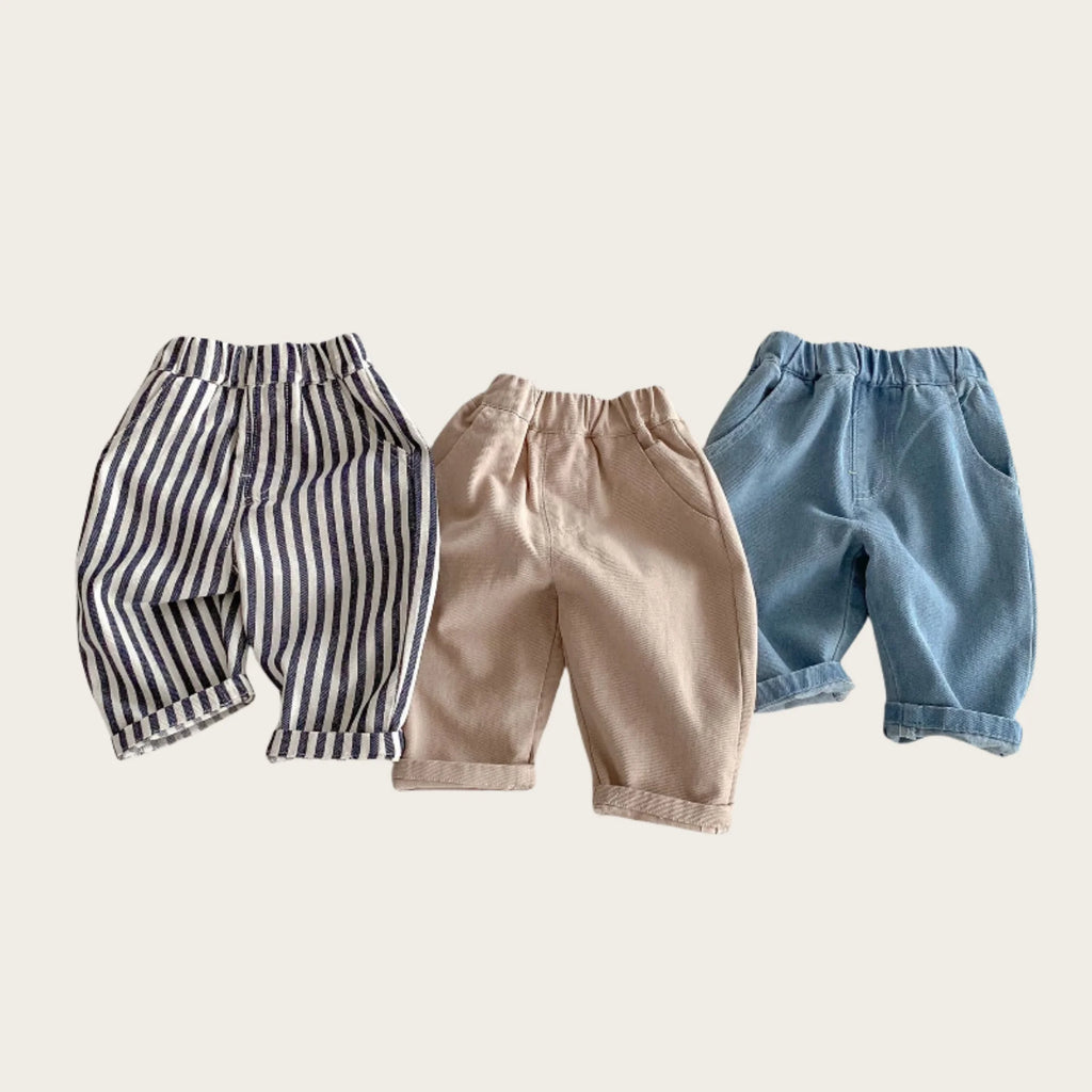 0-5Y Kids Boys Cotton Denim Pants Summer 2026 Baby Jeans New Stylish Korean Style Children's Casual Soft Trousers Clothing Boys