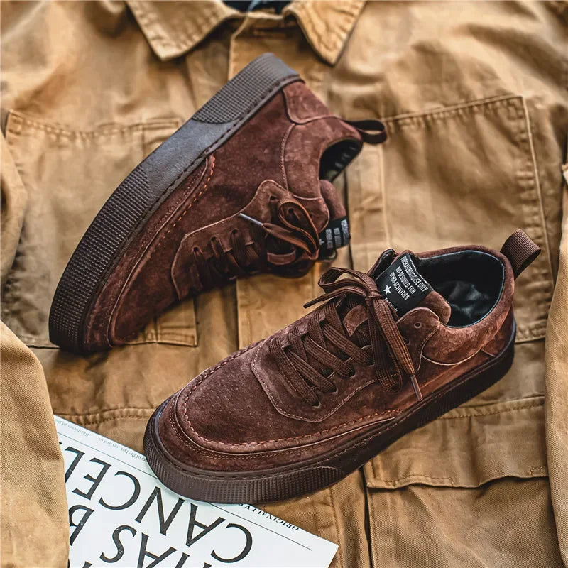 New British style men board shoes  spring  autumn retro low top male casual single shoes student sports  shoes